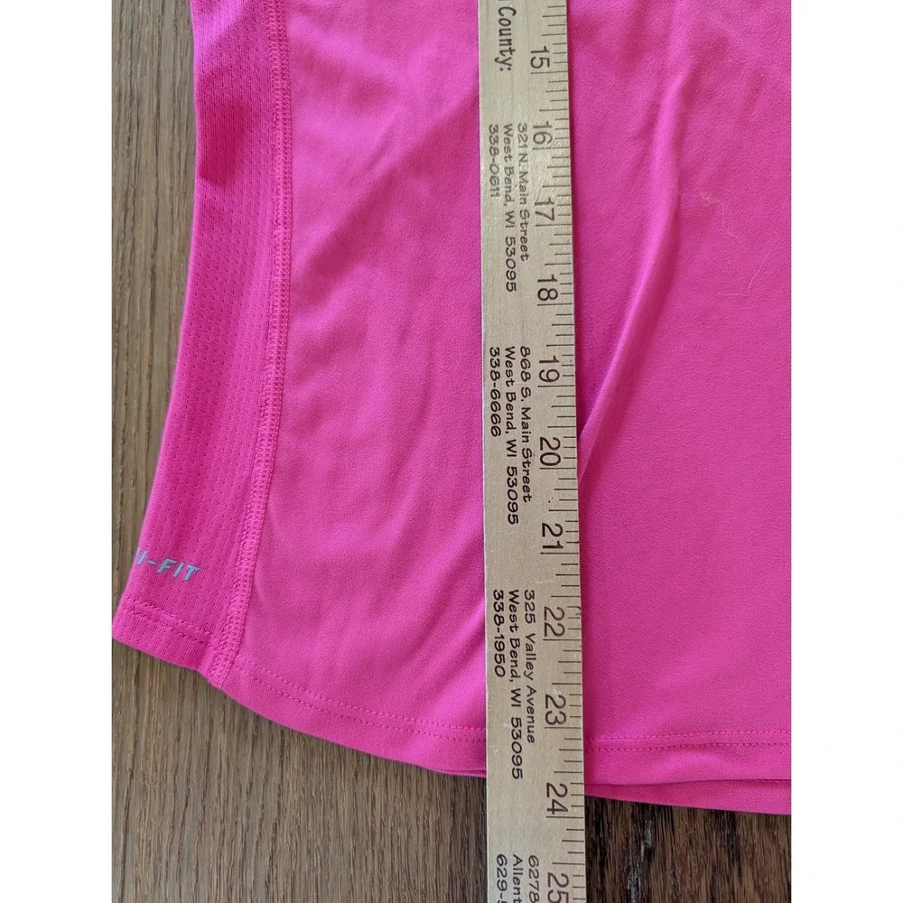 Nike Dri-Fit Running Shirt Womens Medium Pink Long Sleeve Athletic Top